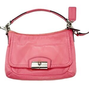 COACH Kristin Pink Leather Shoulder Crossbody Hobo Bag Purse F22308